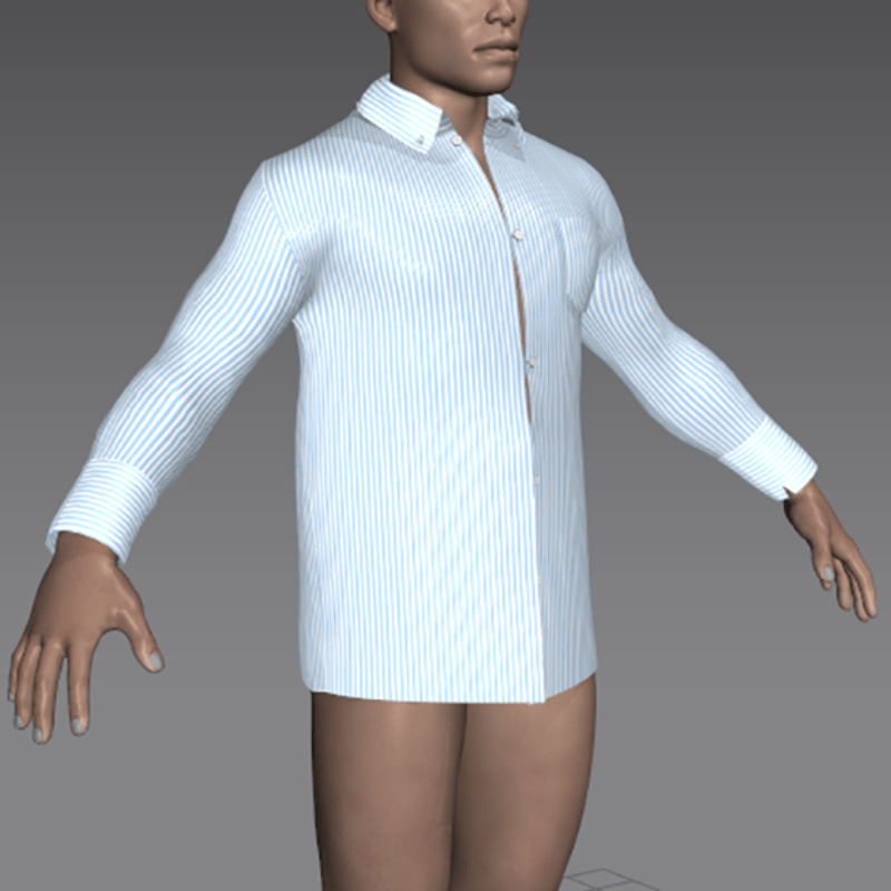 blue seersucker longsleeve shirt