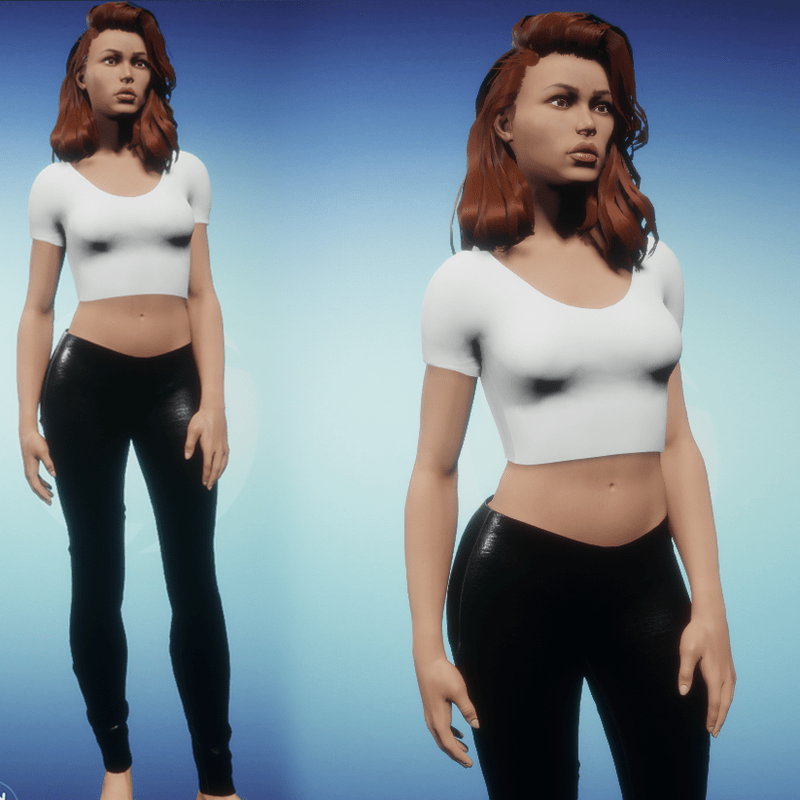 Crop Top and Black Leggings