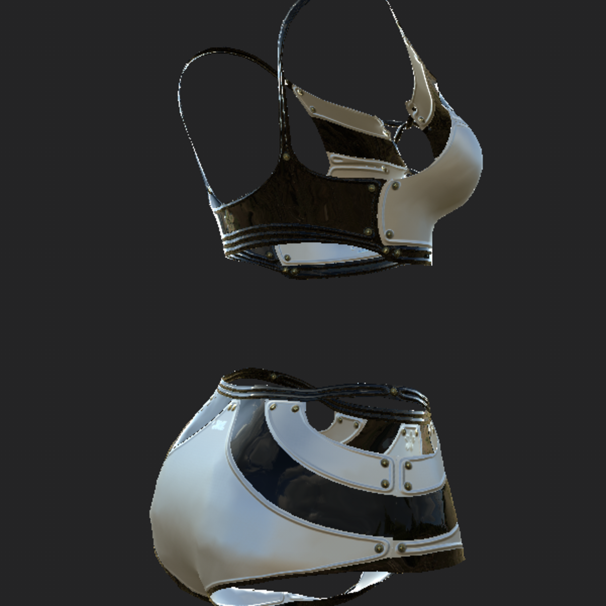 KAMIL DUO SHORTS_ WITH TOP_ WHITE