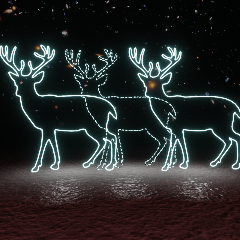 Reindeer Neon Sign Set (3 items)