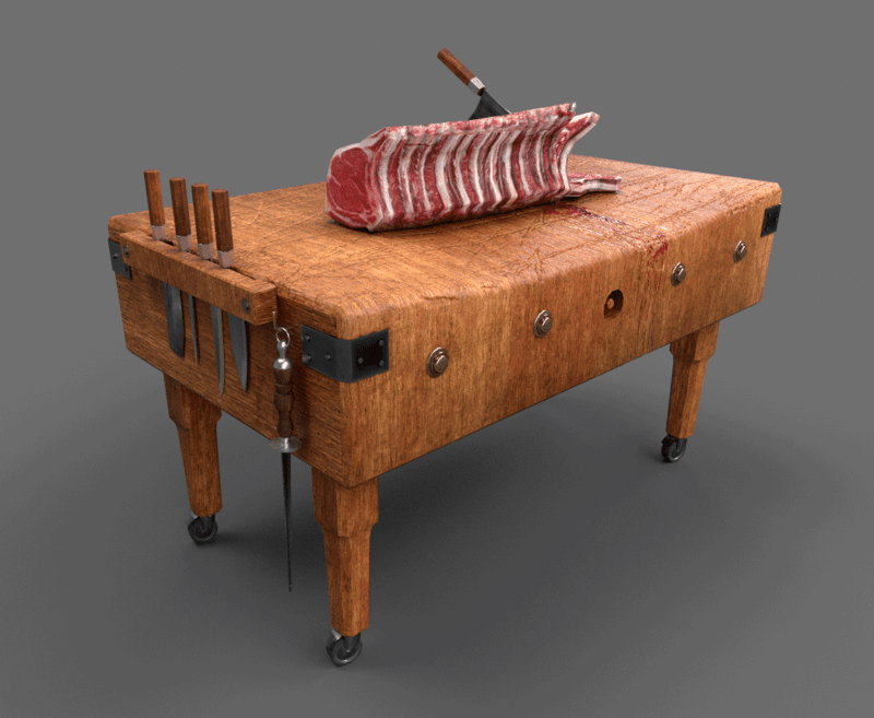 butcher table