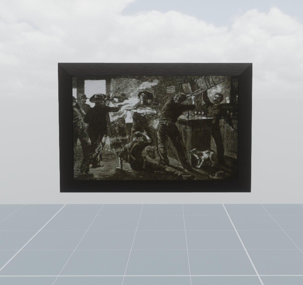 Painted brawl at the far west saloon