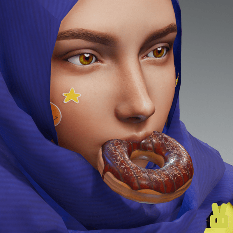 doughnut - chocolate lines 2