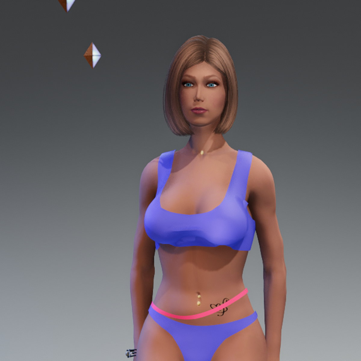 Emissive Pink Belly Chain