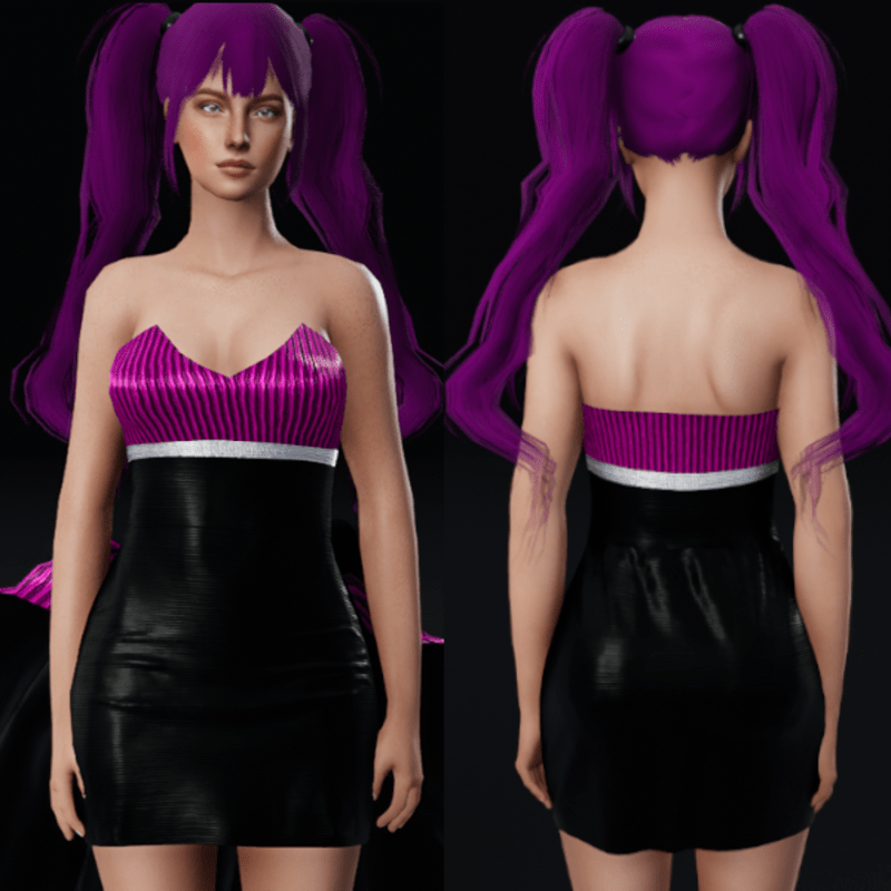 Firefly Party Dress - Pink and Black