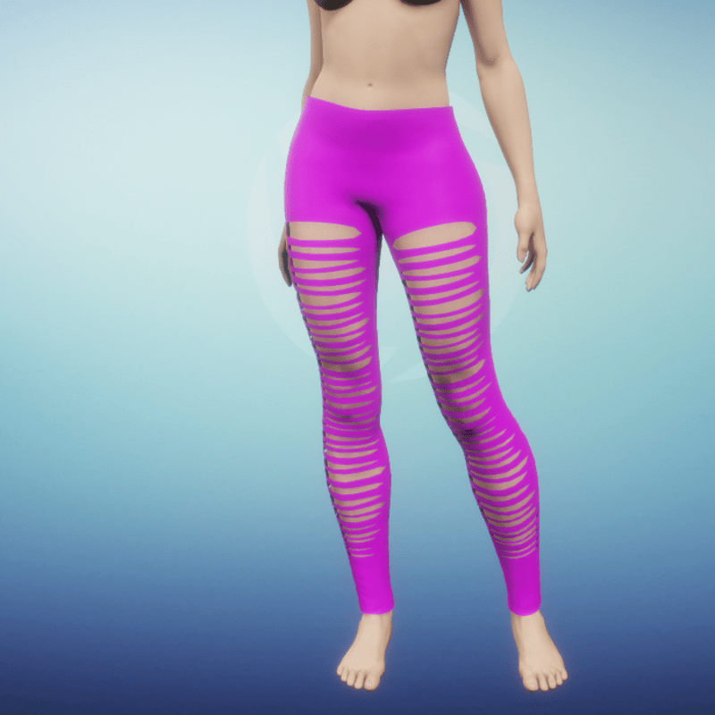 leggins with holes magenta