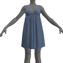 Innocence Nightie - Blue Cotton
