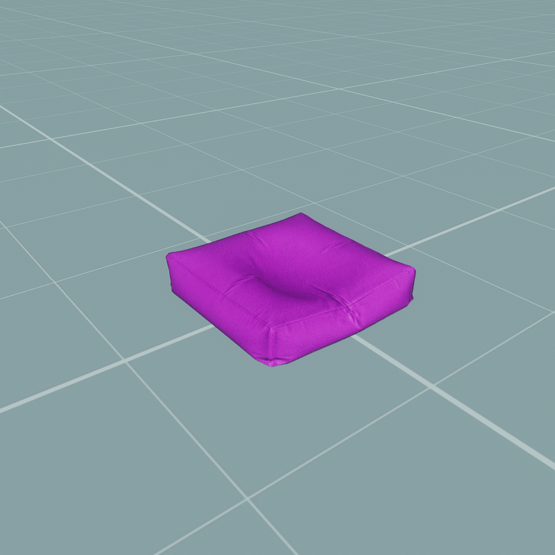 Cushion (Purple, Sitting)