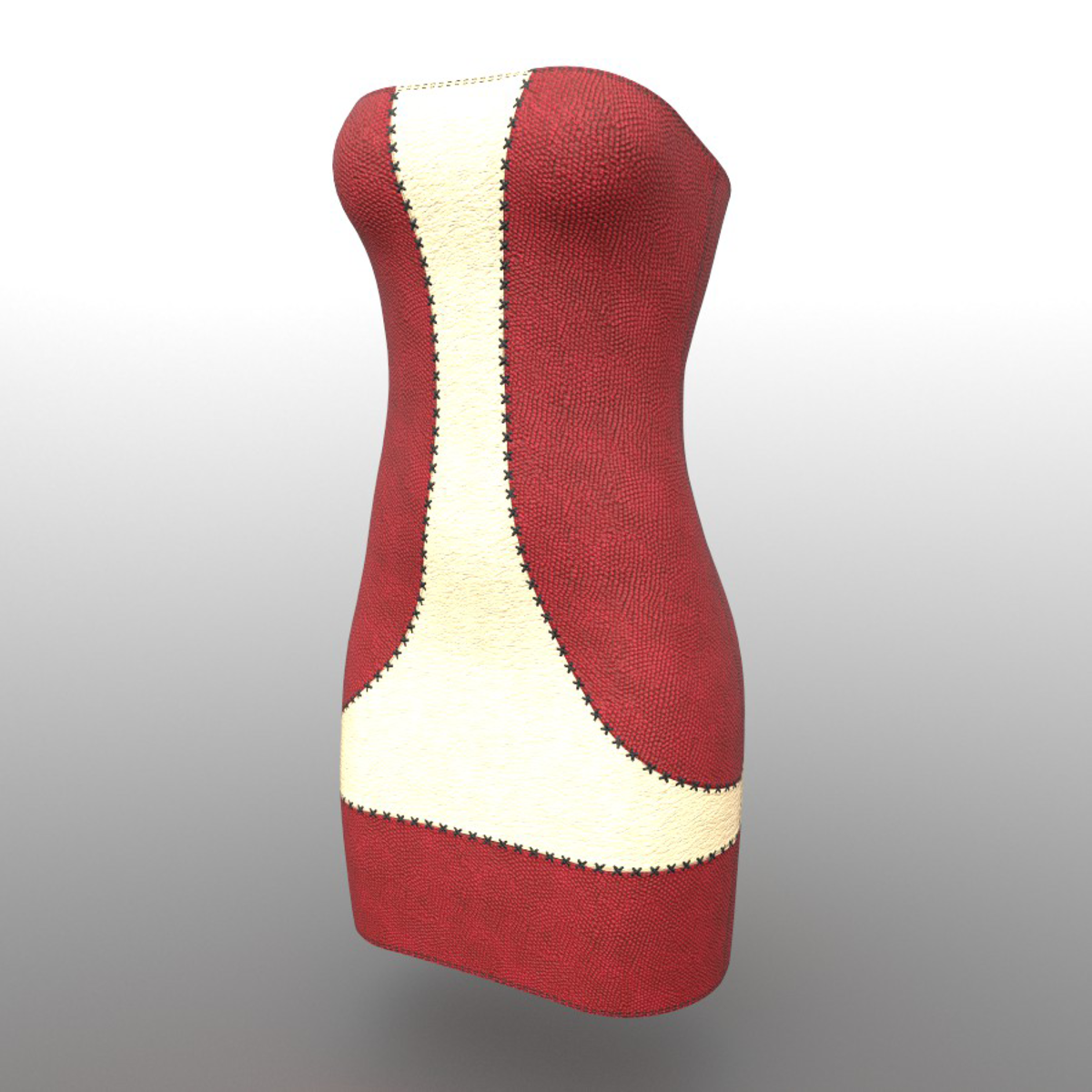 Dress Aadya leather red