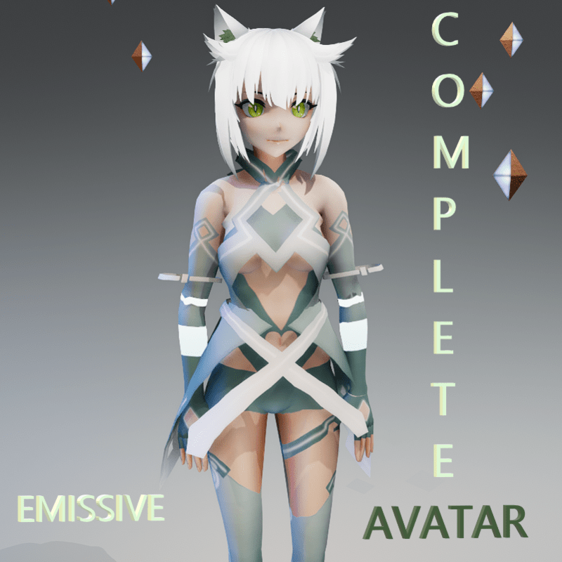 ACpixl Avatar Green Emissive Shi