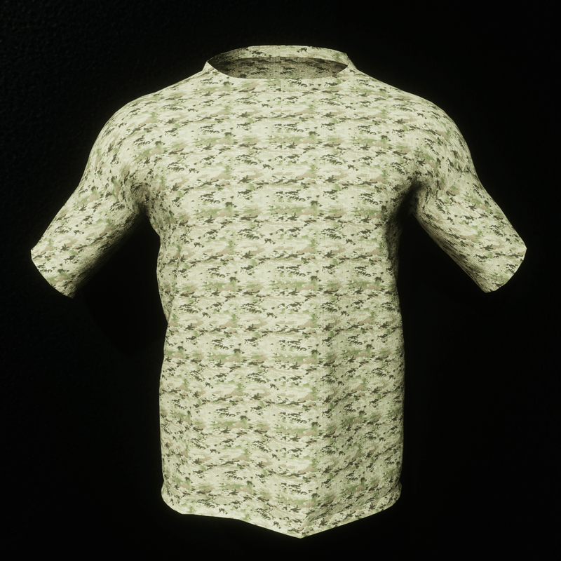 Light Green Camo Male T-Shirt