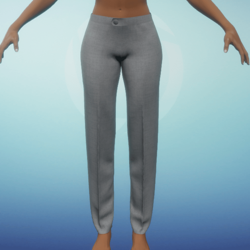 Straight Leg Pants - Grey Tweed