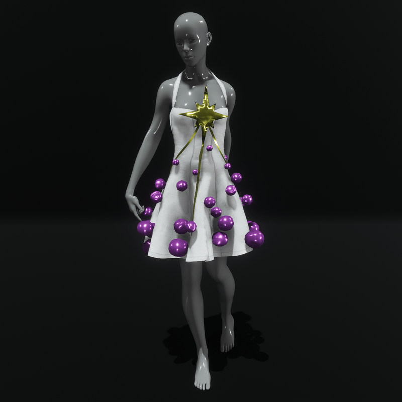 Christmas tree dress - white