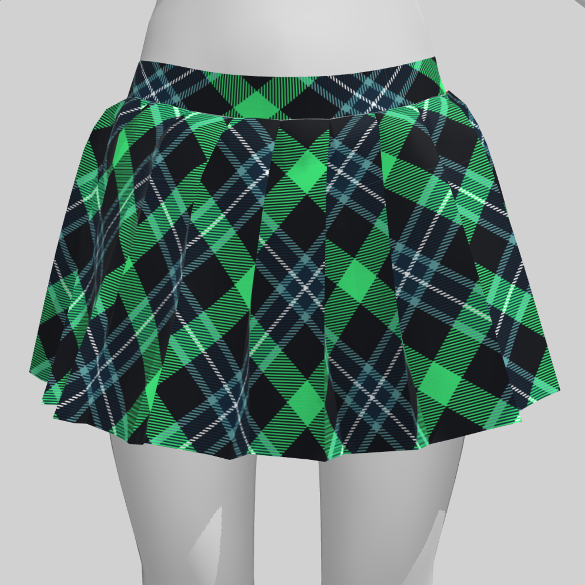 Skirt Jane Plaid Green & Blue