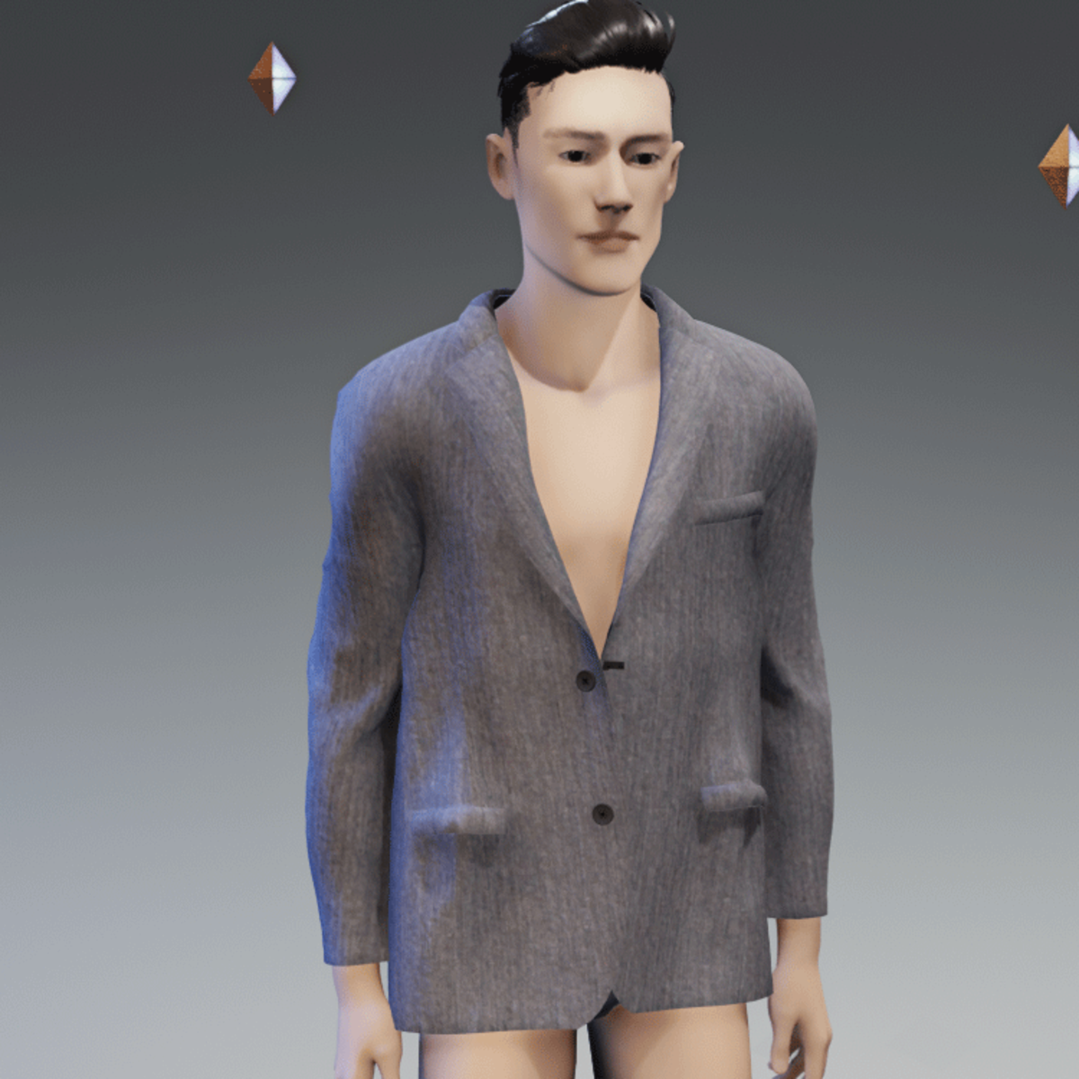 Men's Suit Jacket light gray