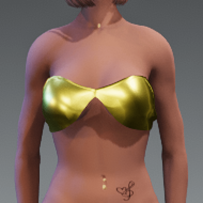 Gold bikini top