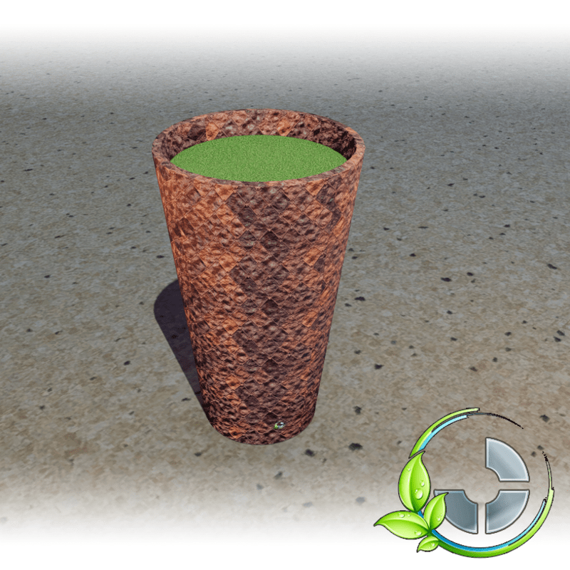 Conical Vase- Leather