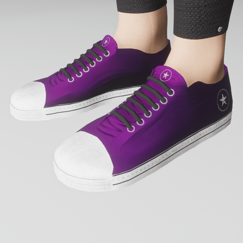 Womens retro low top (purple)