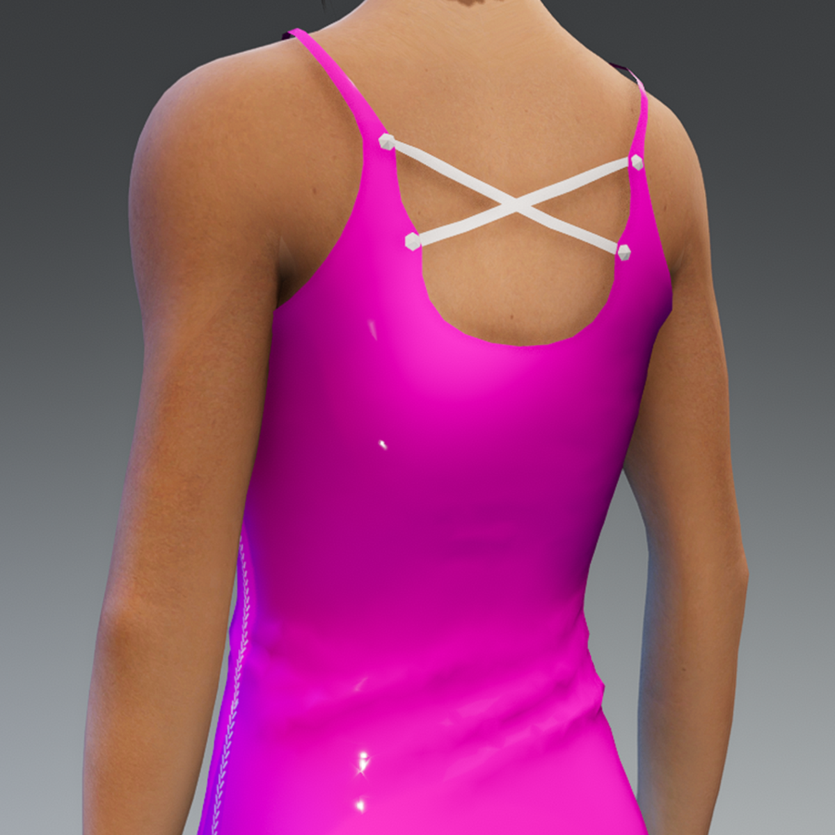 Dress Lara latex dotted pink | Sansar Store