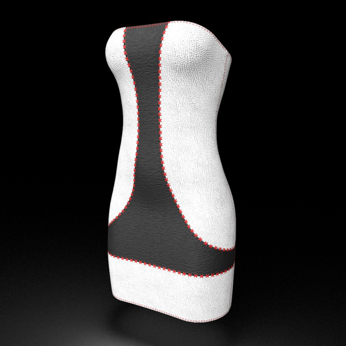 Dress Aadya leather white