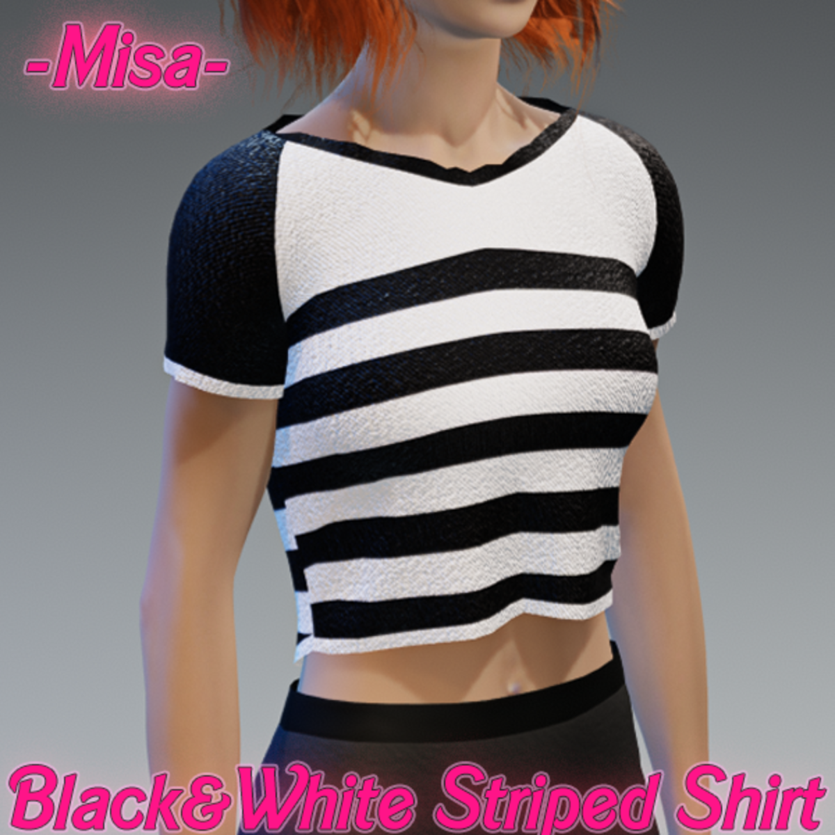 Black & White Striped Casual Shirt