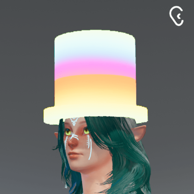Free glowing rave Tophat