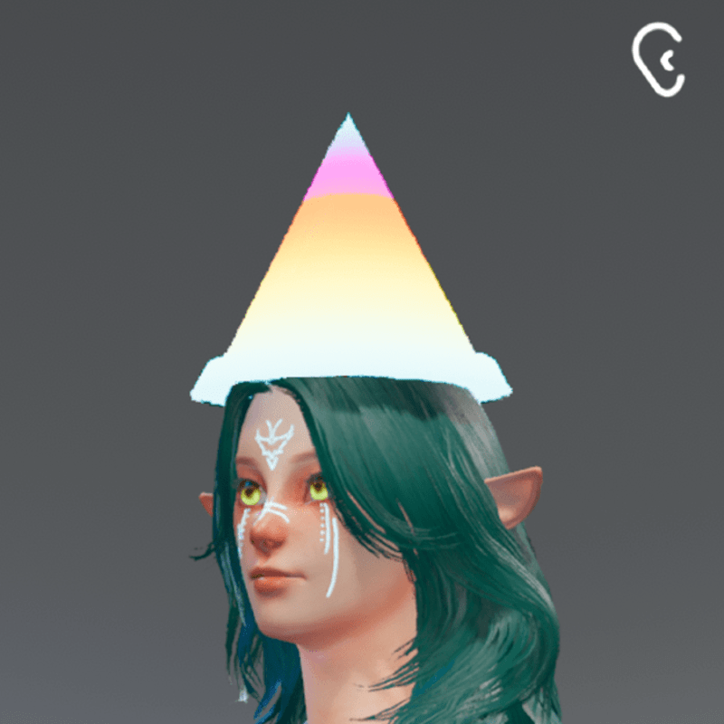 Geometric Cone rave hat