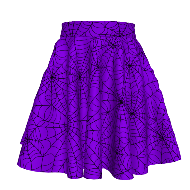 Violet Spider Web Skater Skirt