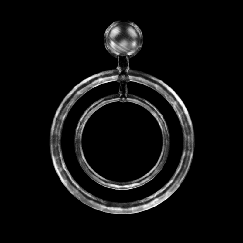 oversized double hoops pewter AV2.0