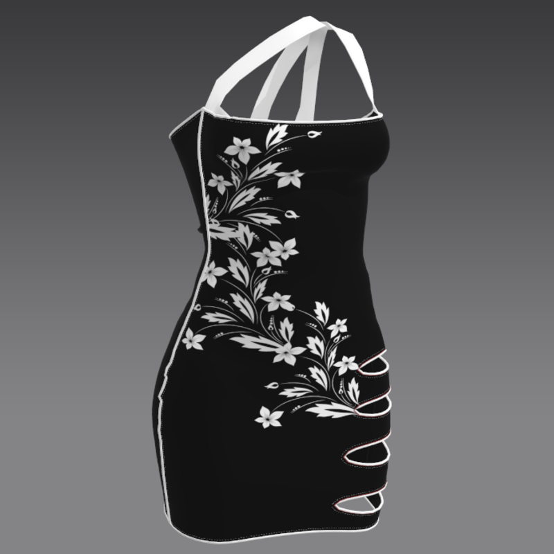 Black Dress white Flower by ACpixl