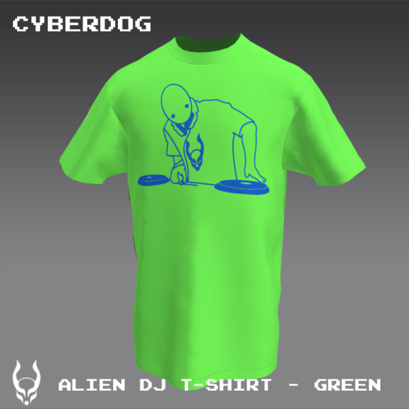 ALIEN DJ T-SHIRT GREEN