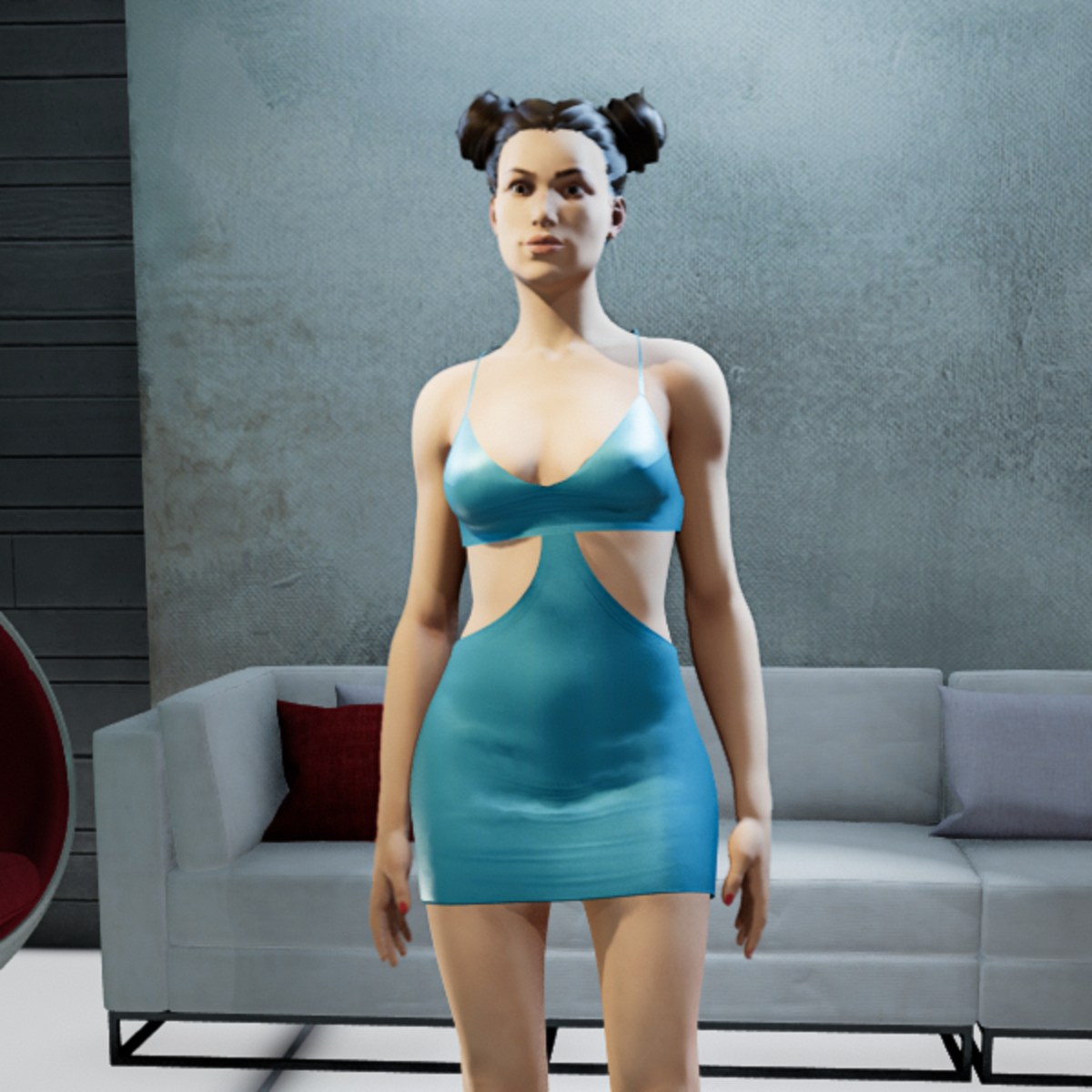 MIA mini dress turquoise