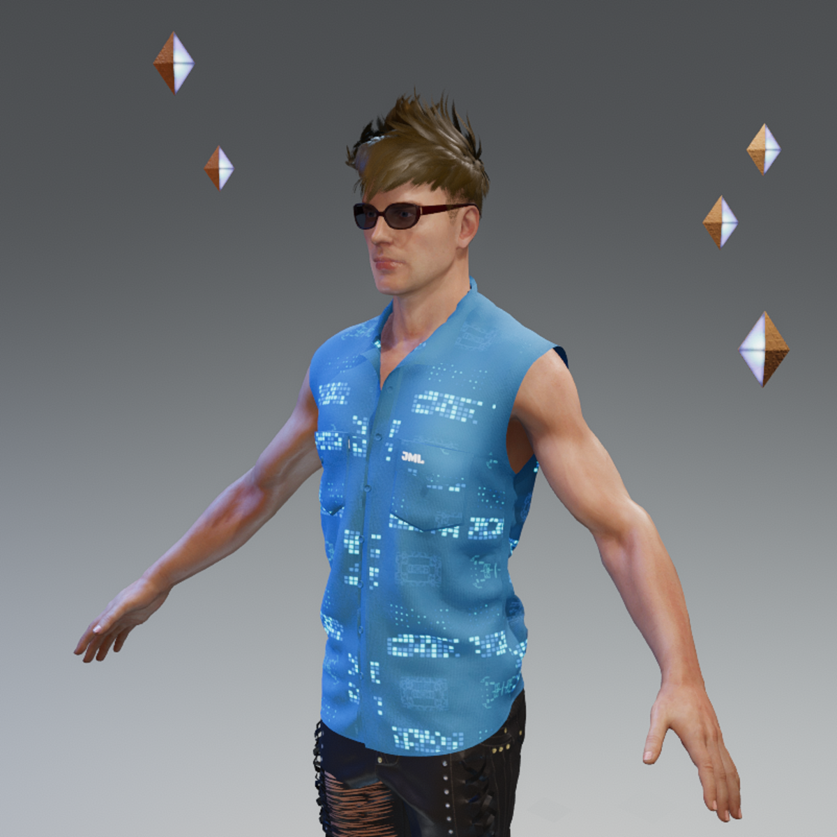 MIKAL SHIRT LIGHT BLUE EMISSIVE