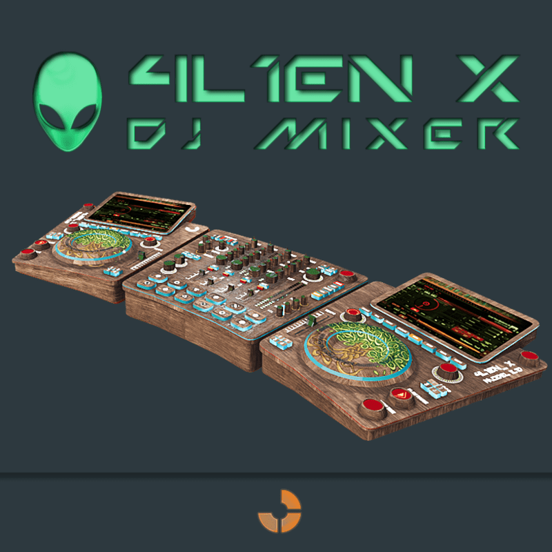 DJ mixer 4L1EN_X model 3.1D Wood