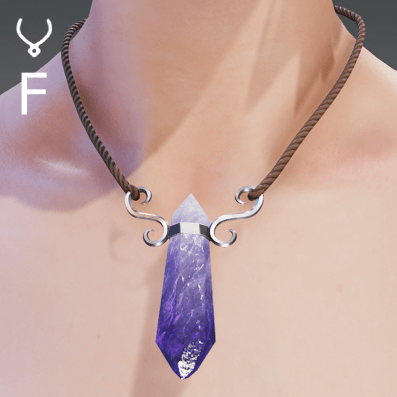 Female Glowing Amethyst Pendant