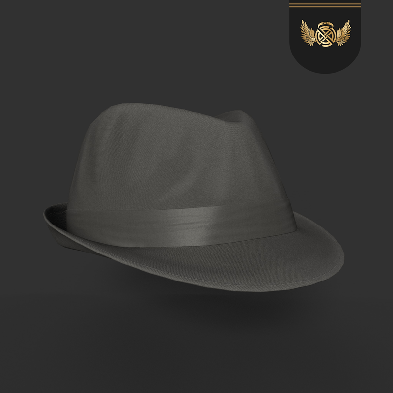Fedora hat-Dark gray