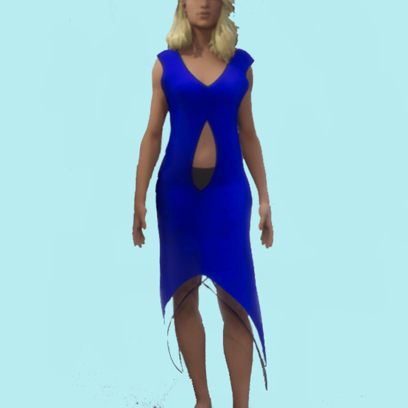 Lane Mid Length Blue