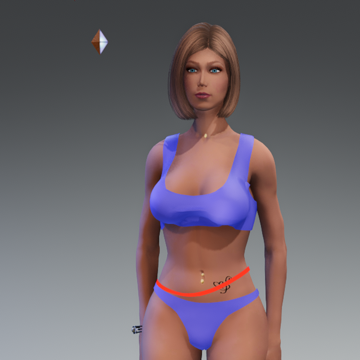 Emissive Rainbow Belly Chain Scrolls up