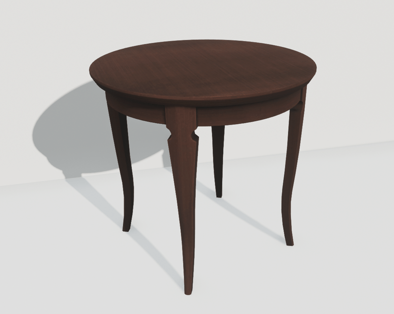 Round End Table - Walnut