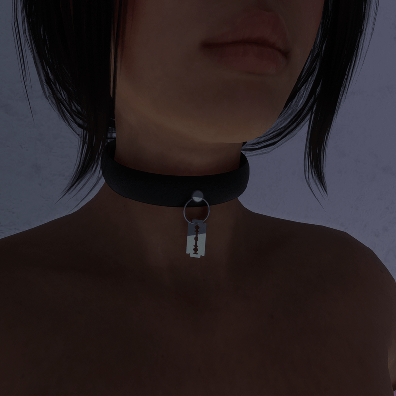 Razor Blade Choker (Silver)