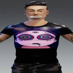 Male Psychedelic Drooling Shirt