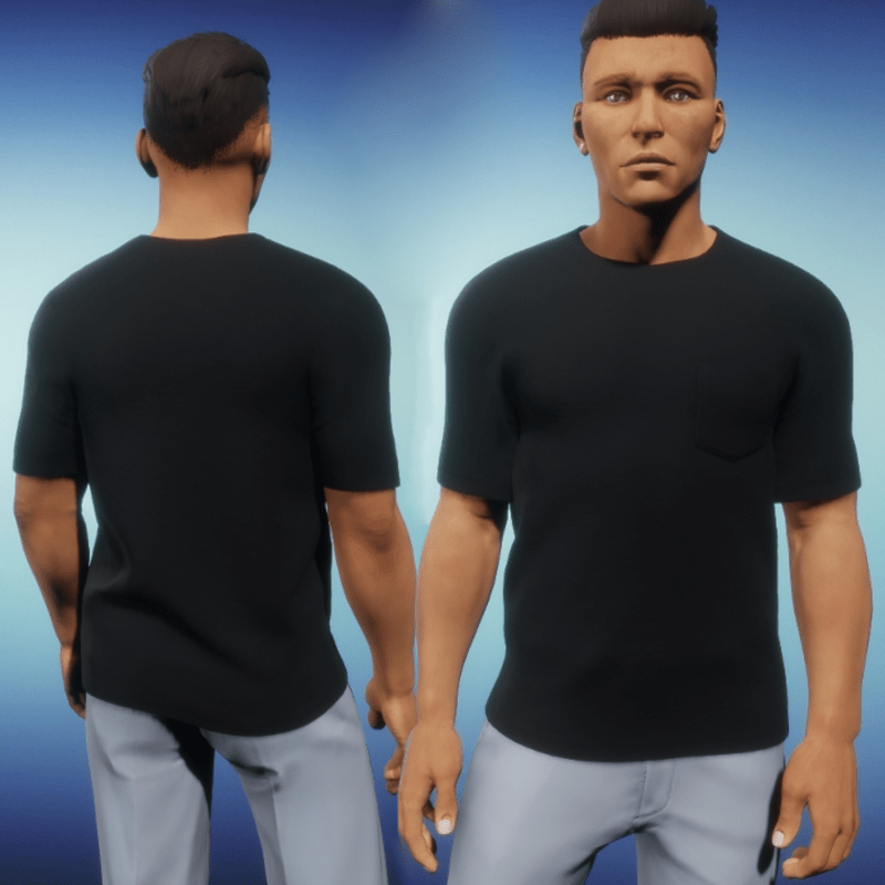 Mens One Pocket Tee - Black