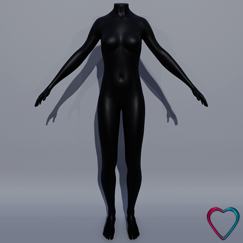 Woman AV2 Mannequin Avatar - Black