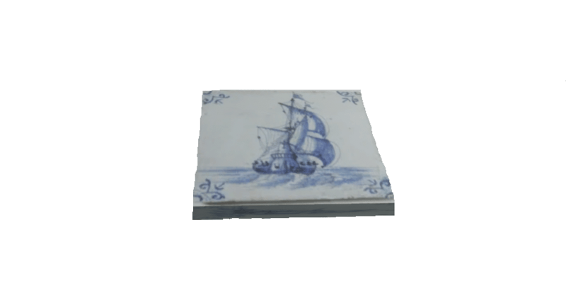 Dutch Delft Tile Ship
