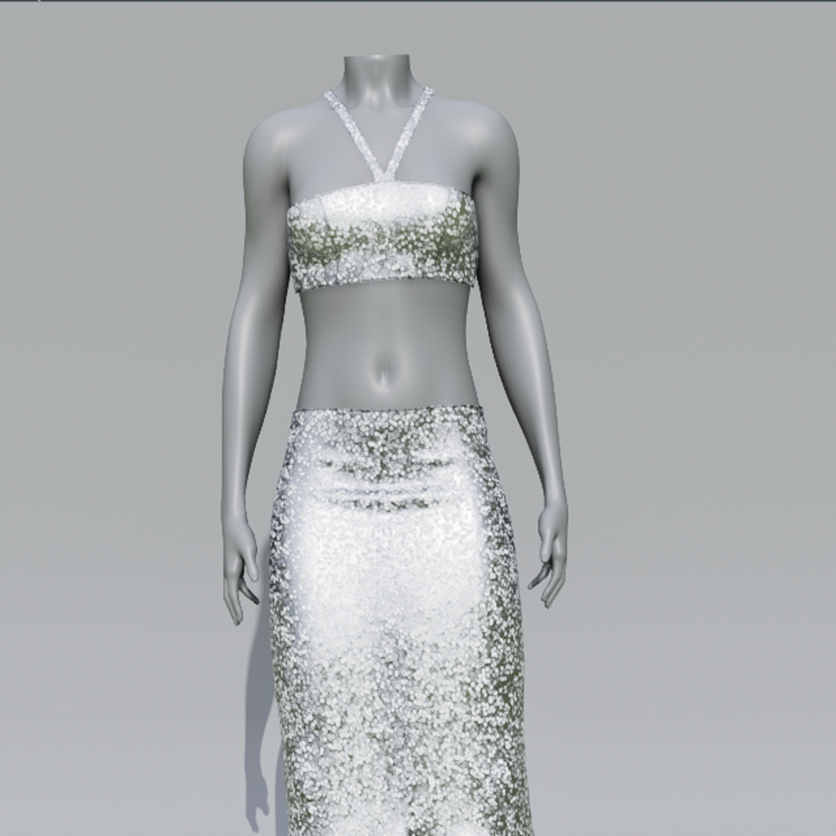 Gwen Top & Skirt Grey