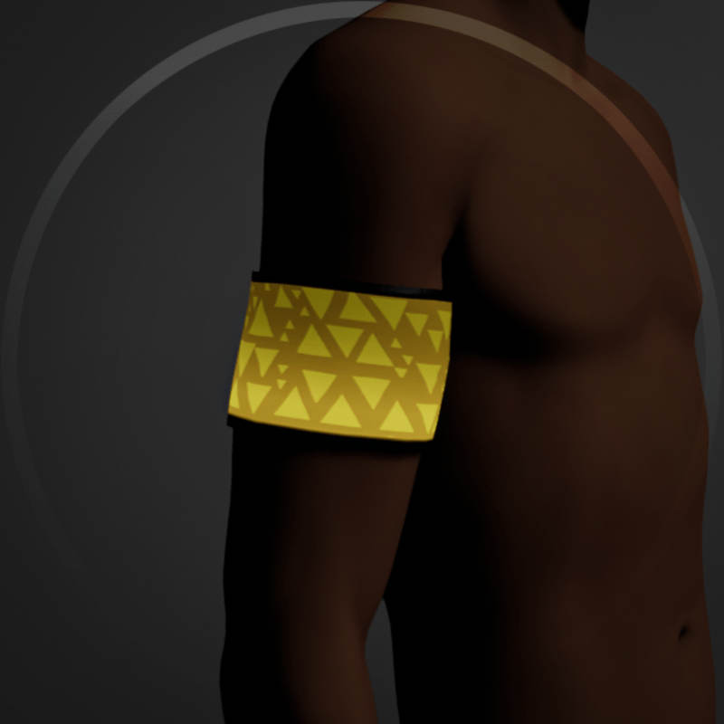 Yellow Detriot-Inspired Arm Brace for Male