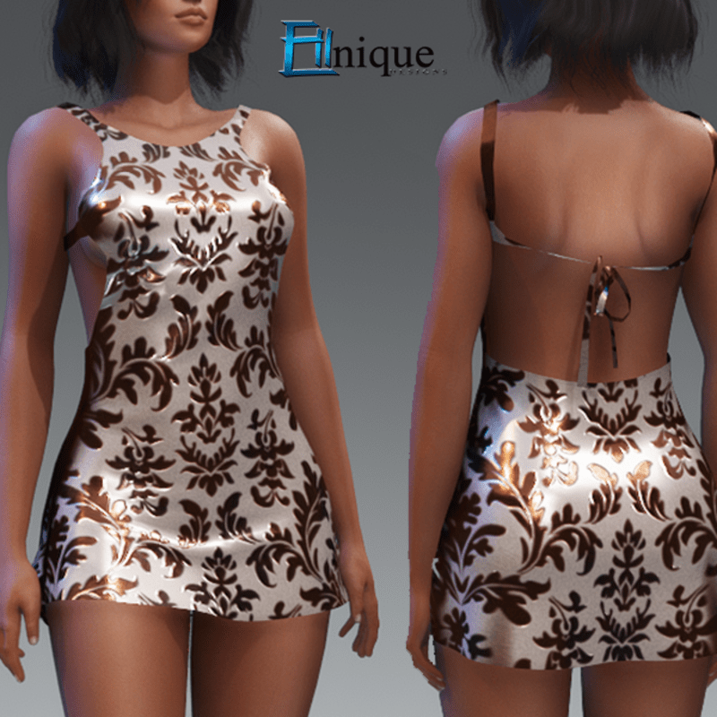 Ellie Shimmer Dark Gold dress