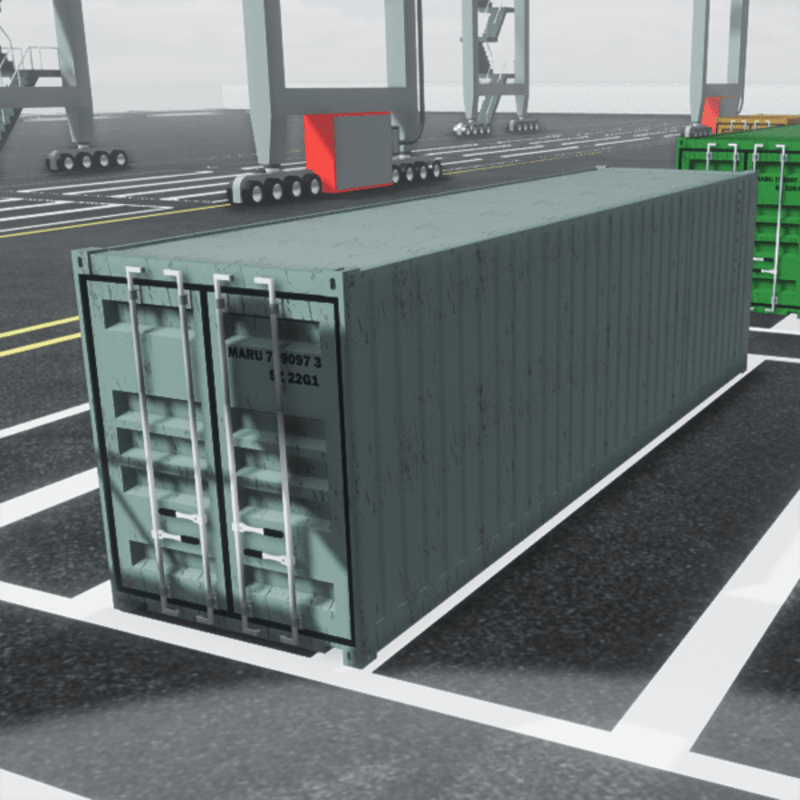 Container 40 feet gray