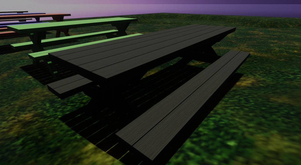 Dark Wood Picnic Table