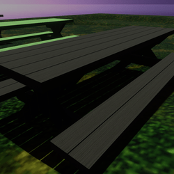 Dark Wood Picnic Table